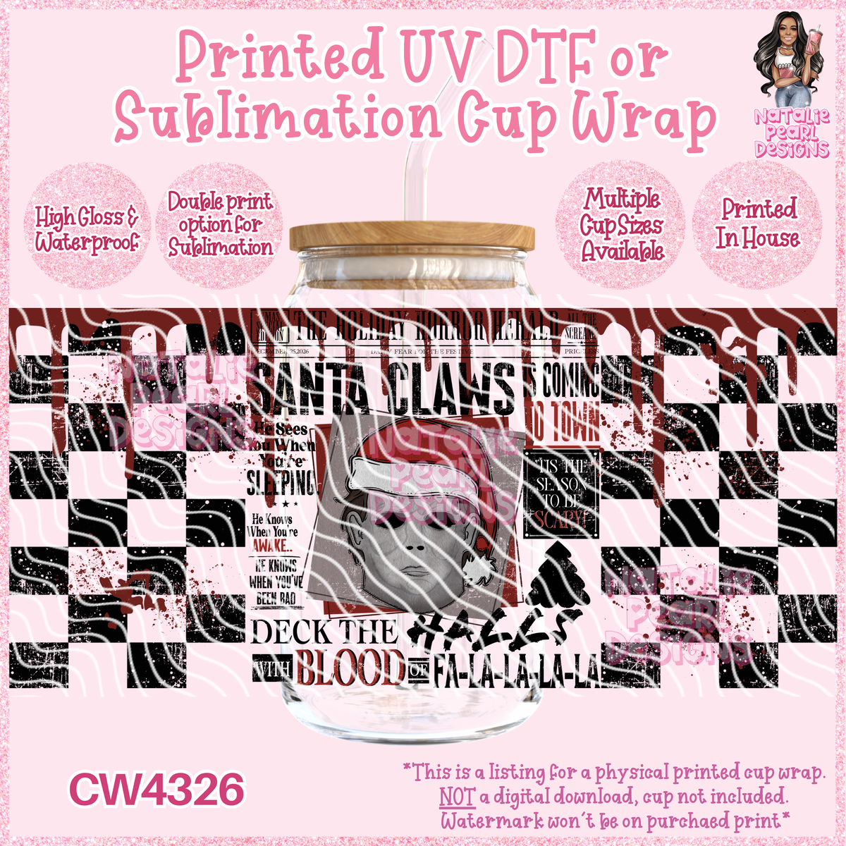 CW4326 UV DTF/SUB Cup Wraps