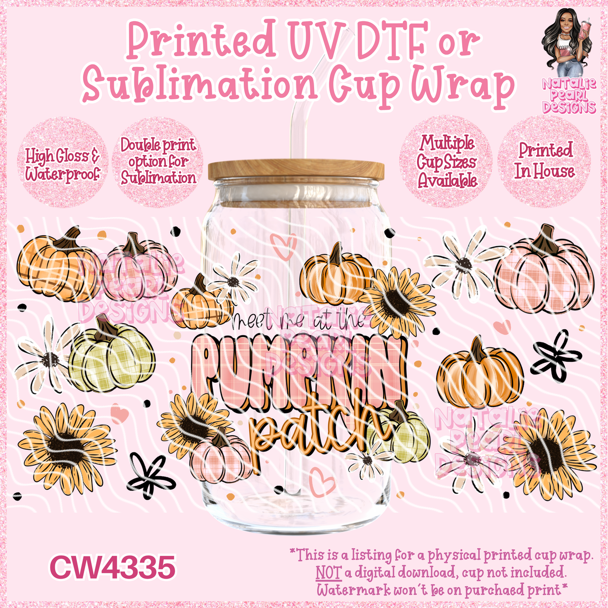 CW4335 UV DTF/SUB Cup Wraps