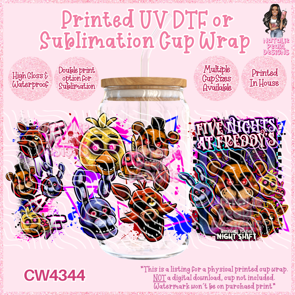 CW4344 UV DTF/SUB Cup Wraps