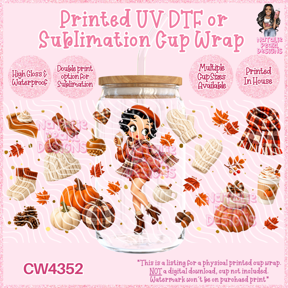 CW4352 UV DTF/SUB Cup Wraps