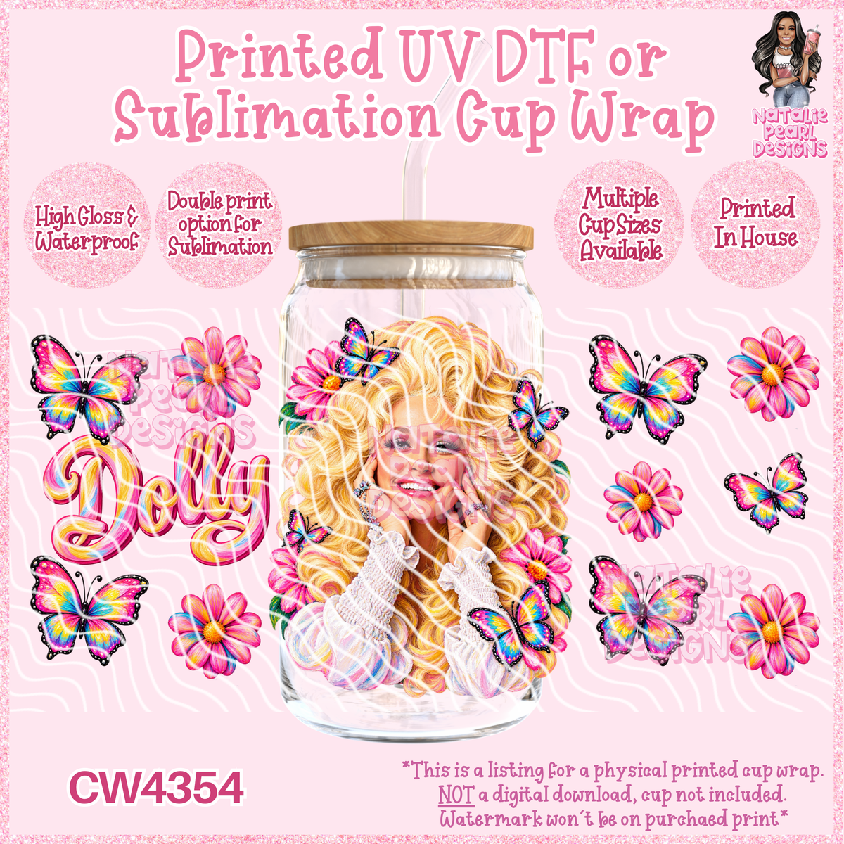 CW4354 UV DTF/SUB Cup Wraps