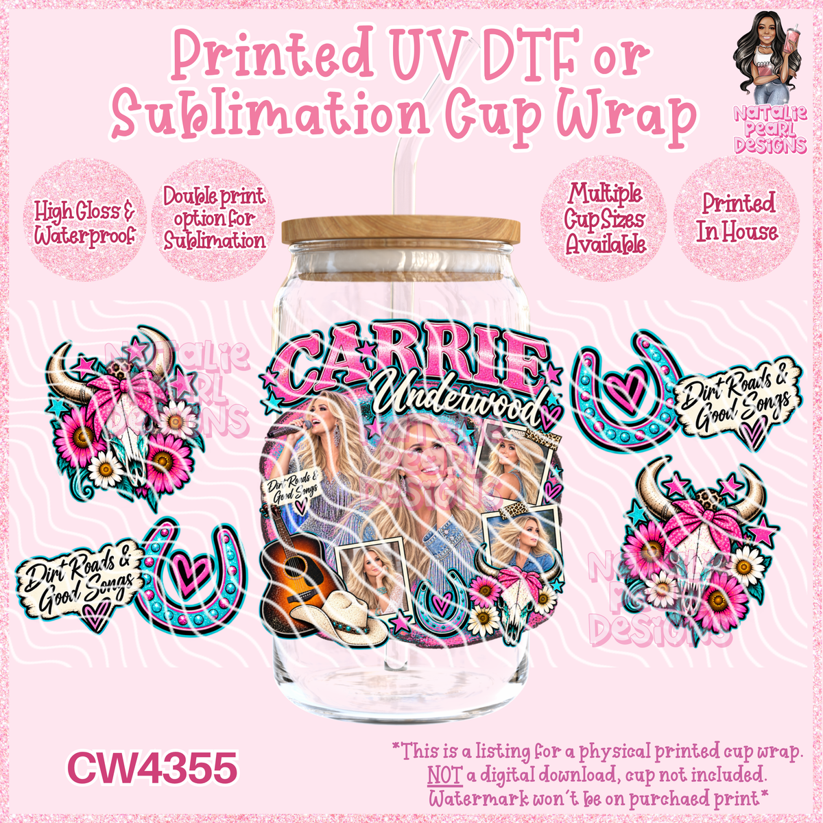 CW4355 UV DTF/SUB Cup Wraps