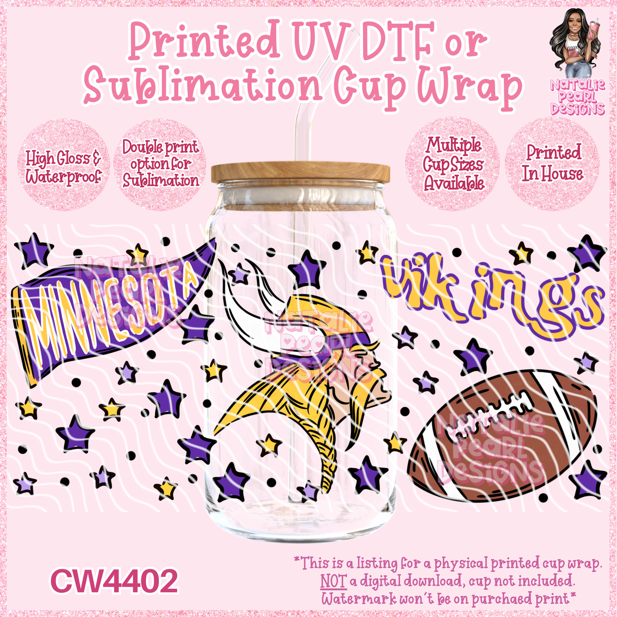 CW4402 UV DTF/SUB Cup Wraps