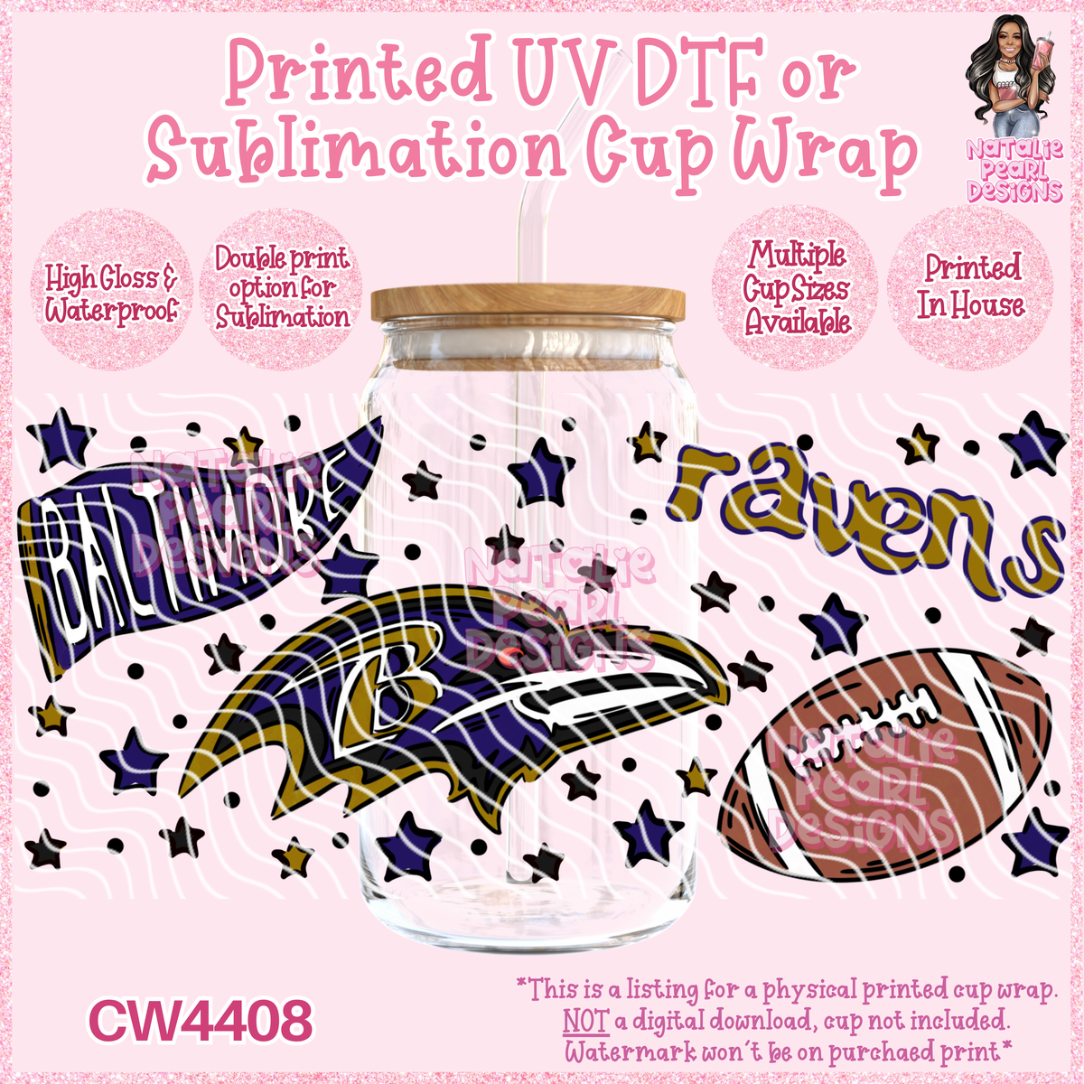 CW4408 UV DTF/SUB Cup Wraps