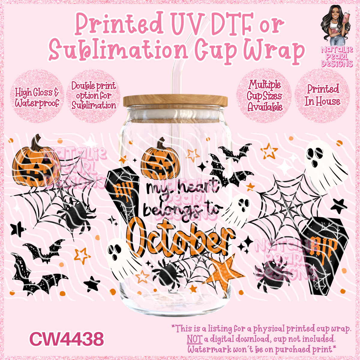 CW4438 UV DTF/SUB Cup Wraps