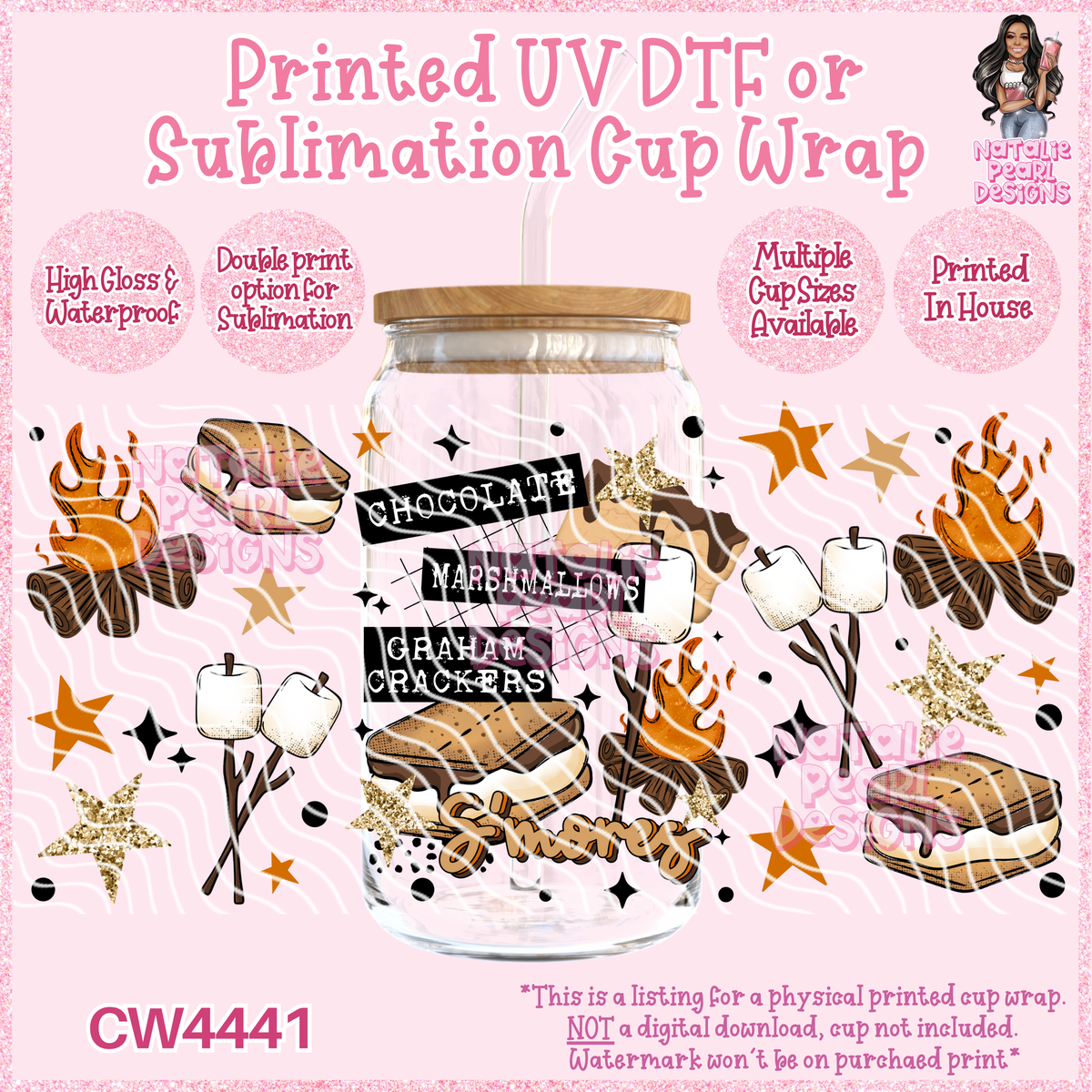 CW4441 UV DTF/SUB Cup Wraps