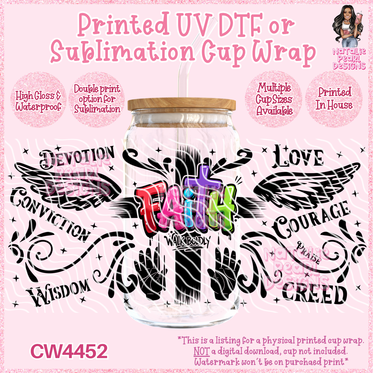 CW4452 UV DTF/SUB Cup Wraps