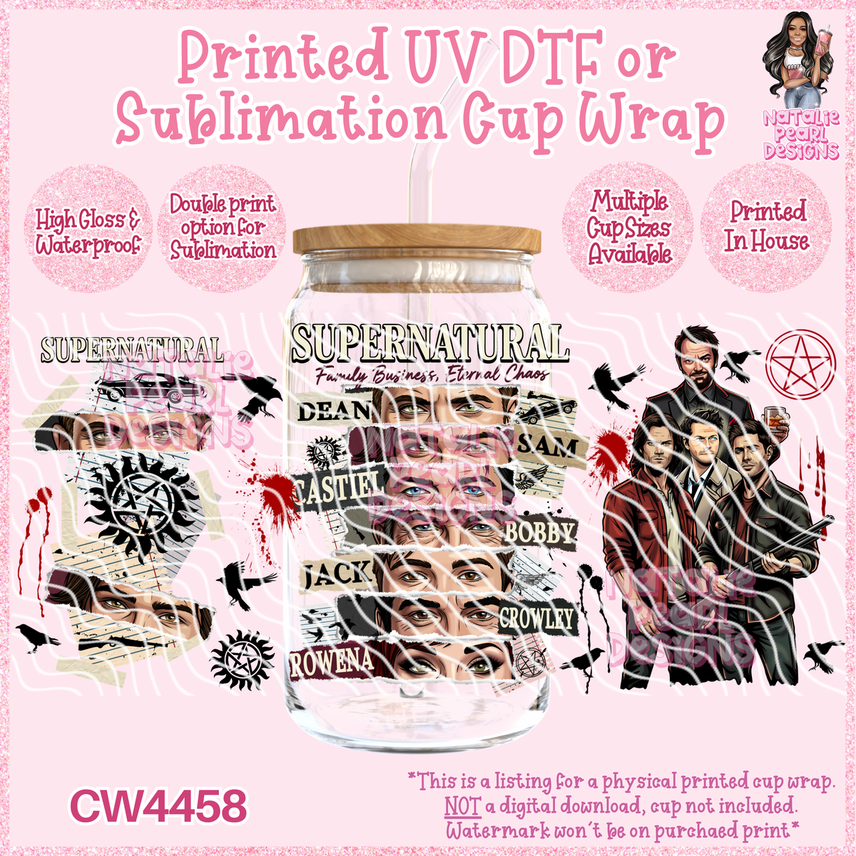 CW4458 UV DTF/SUB Cup Wraps