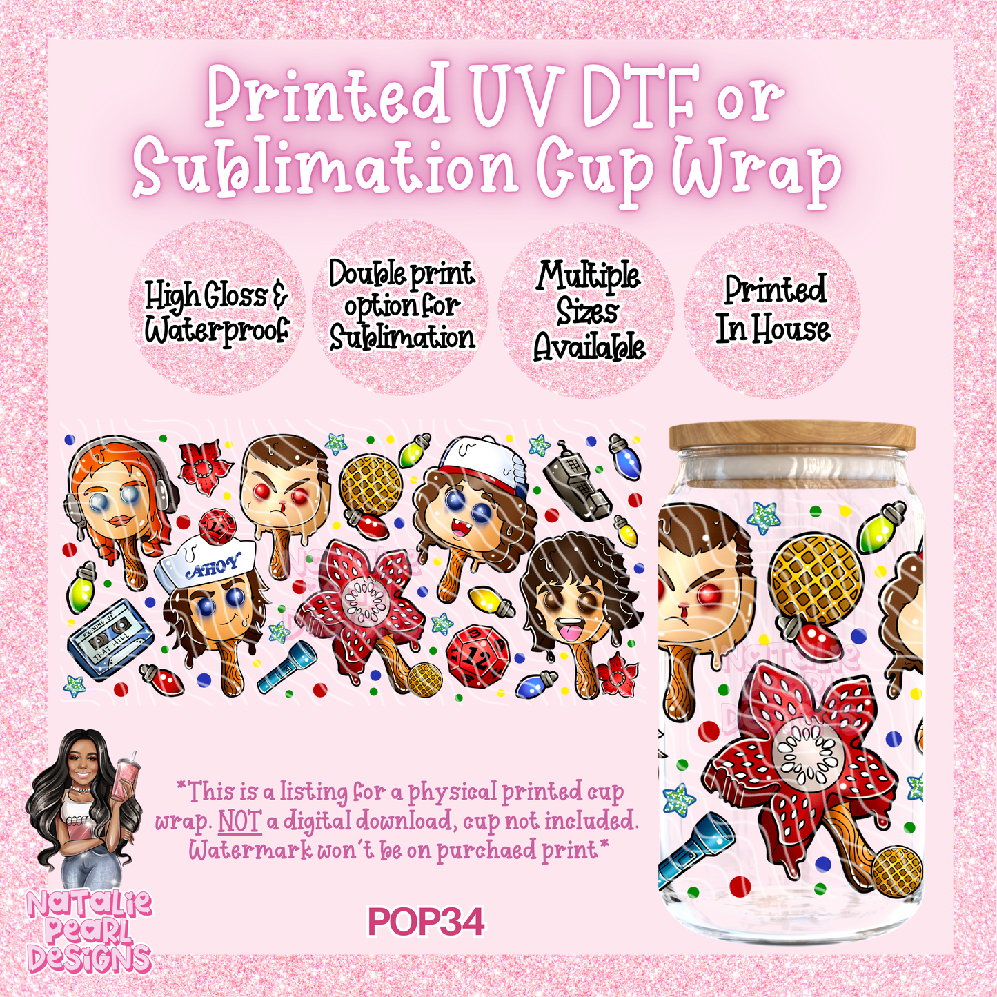 POP34 UV DTF/SUB Cup Wraps