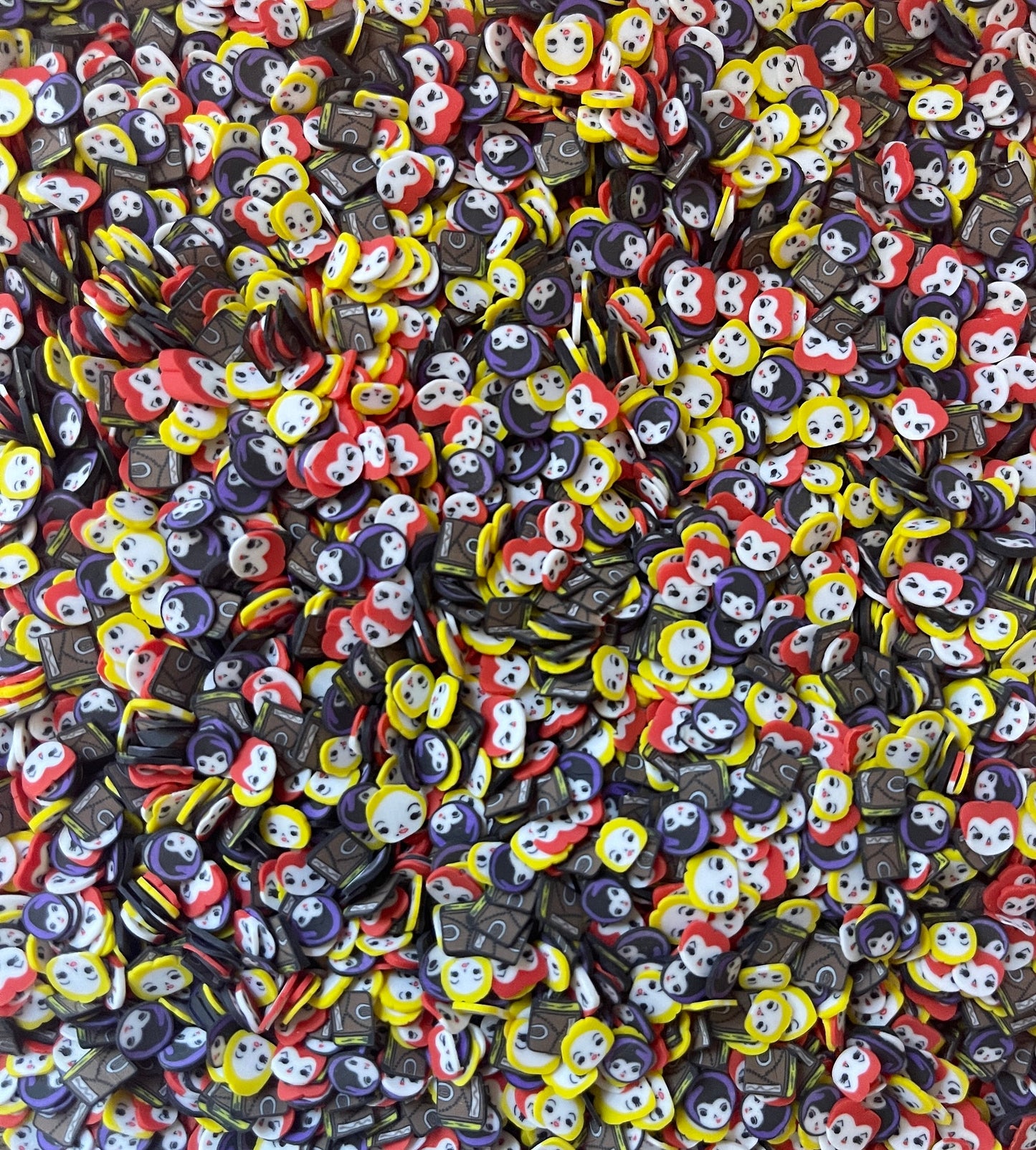 Witch Sisters Sprinkle Polymer Clay Slices, Fake Sprinkles for Crafting, Fimo Slices, Halloween Polymer Clay Slices