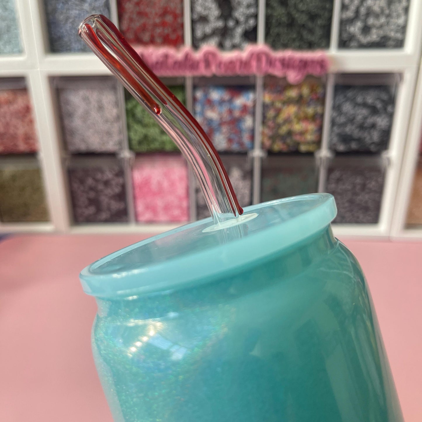 Red Blood Drip Glass Straw 8 inch, Reusable Straws, Add On, Replacement Straw Glass Straw, Halloween Straw
