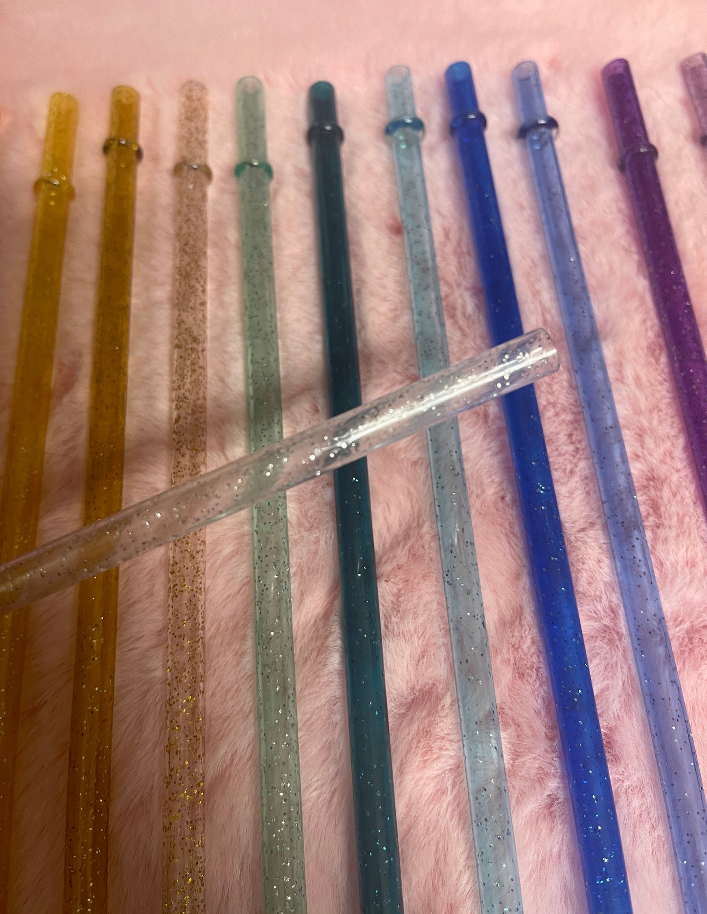 11 inch Glitter Reusable Straws