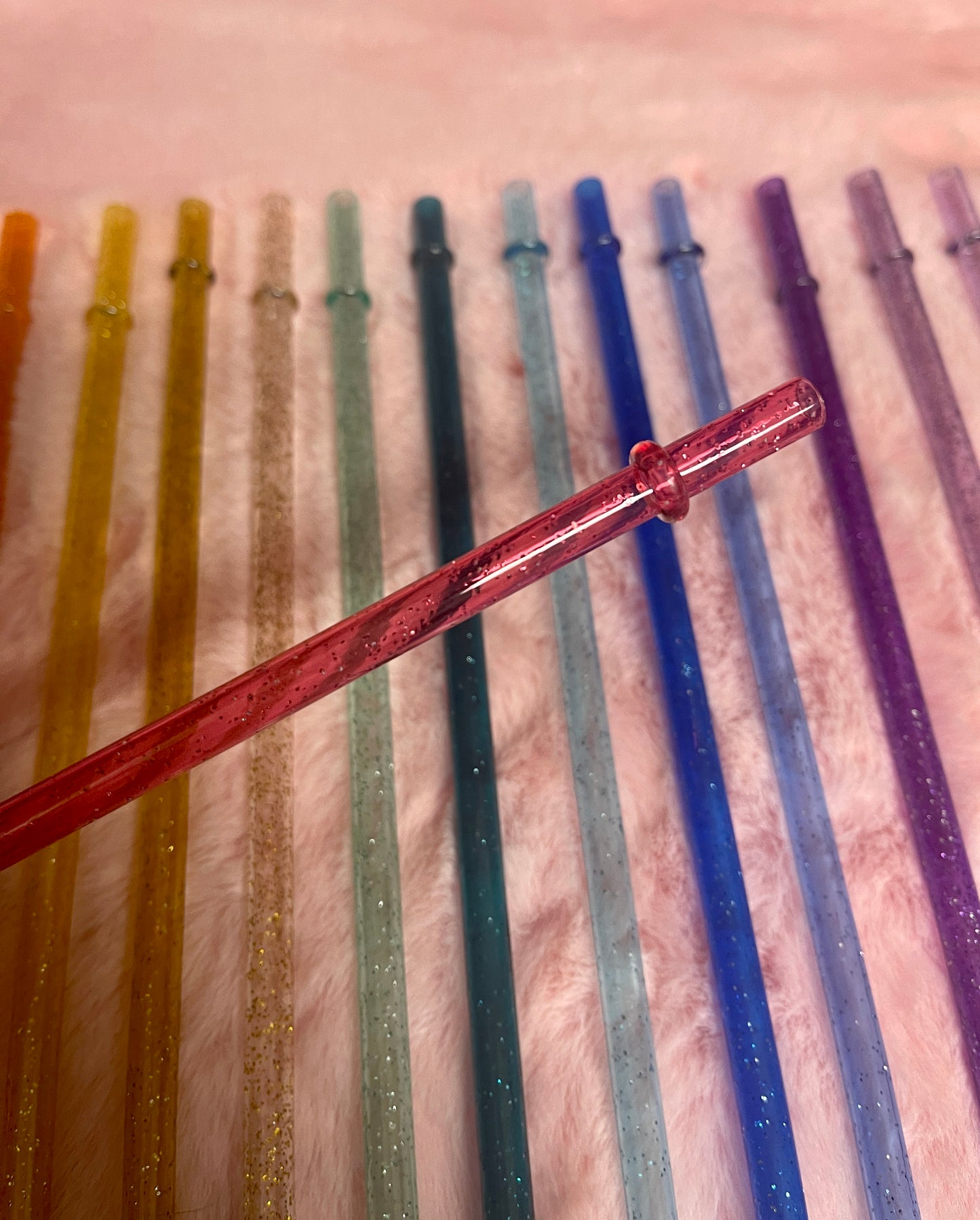 11 inch Glitter Reusable Straws