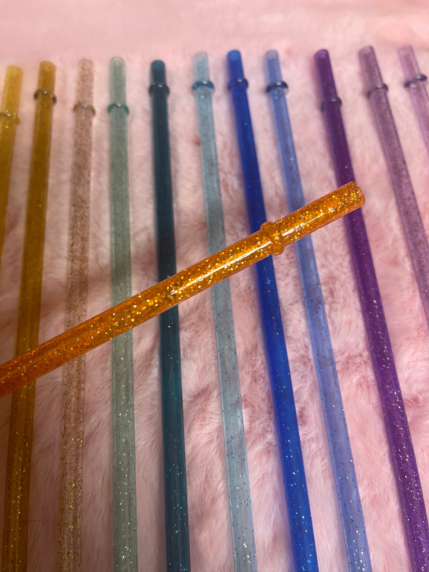 11 inch Glitter Reusable Straws