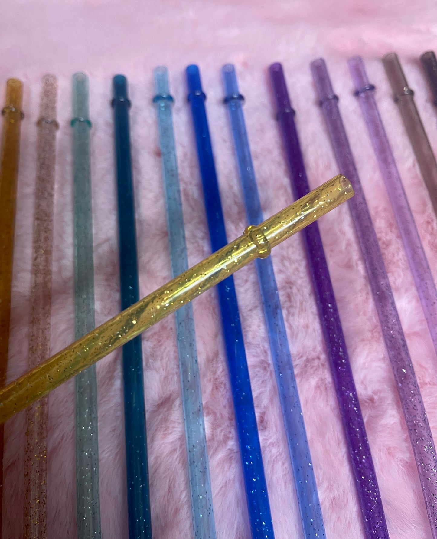 11 inch Glitter Reusable Straws