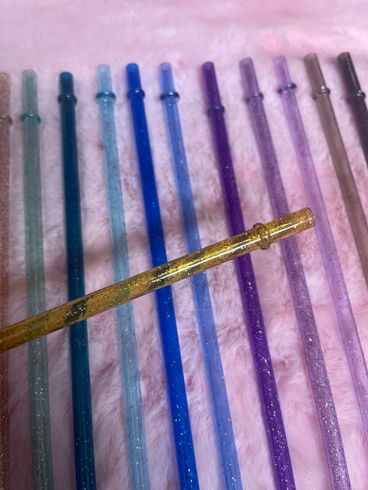 11 inch Glitter Reusable Straws