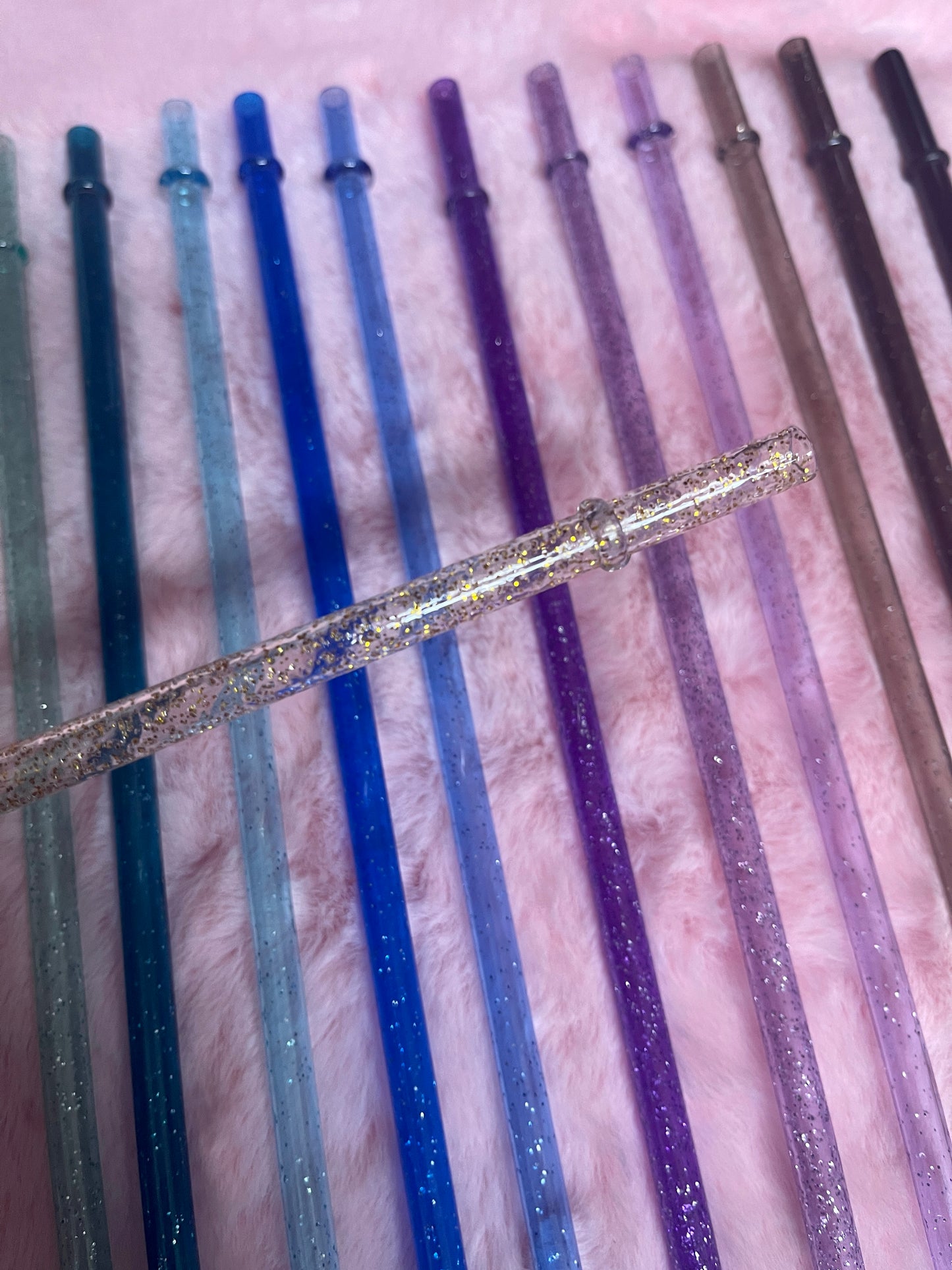 11 inch Glitter Reusable Straws