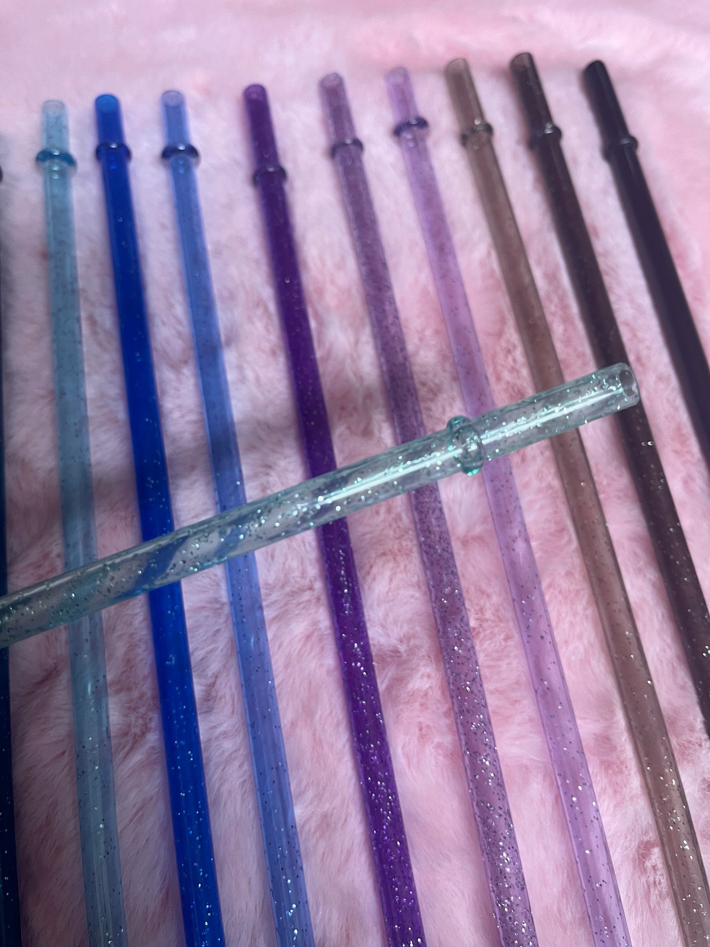 11 inch Glitter Reusable Straws
