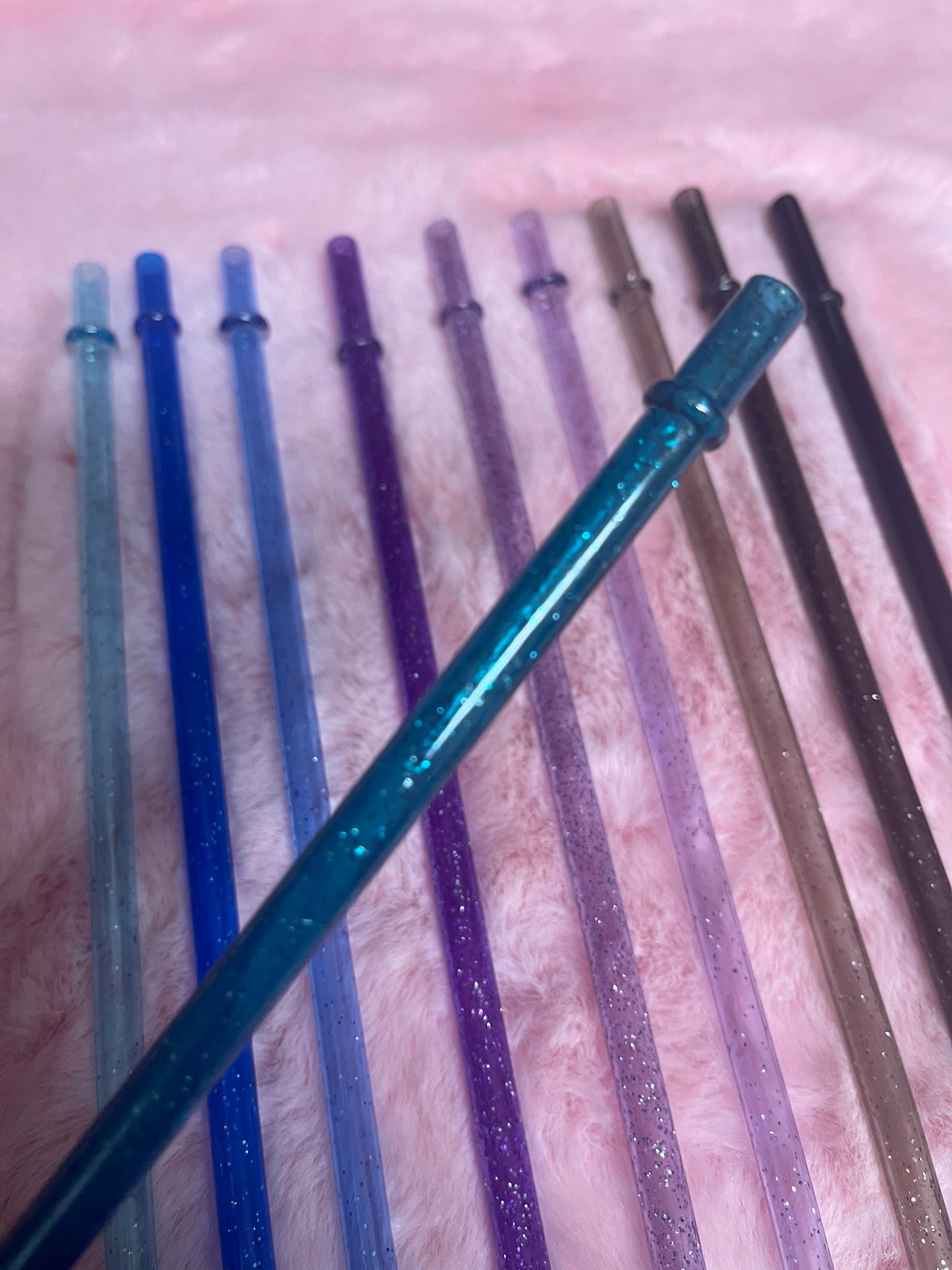 11 inch Glitter Reusable Straws