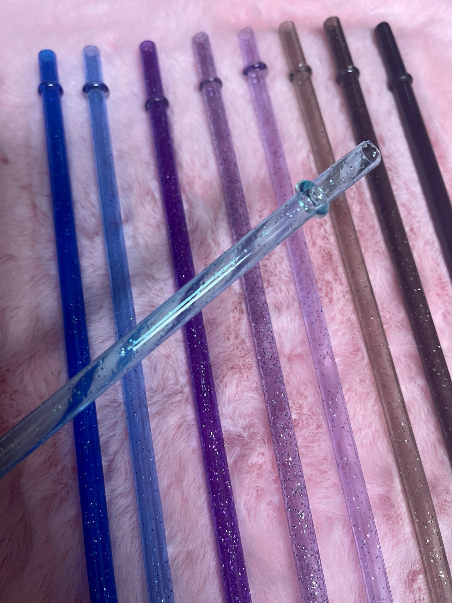 11 inch Glitter Reusable Straws