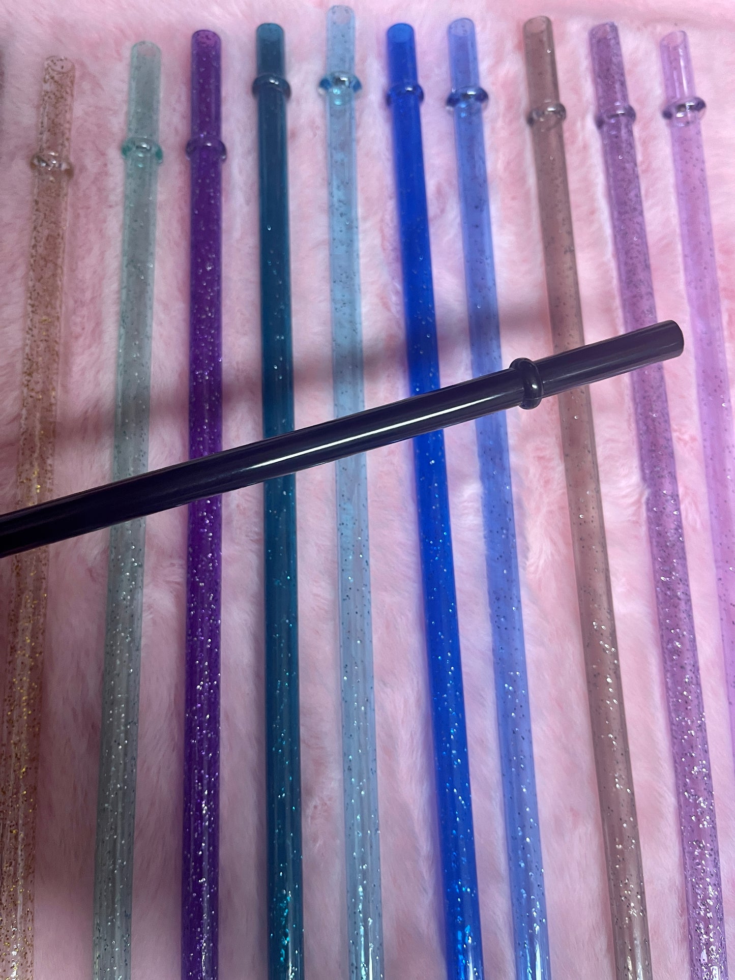 11 inch Glitter Reusable Straws