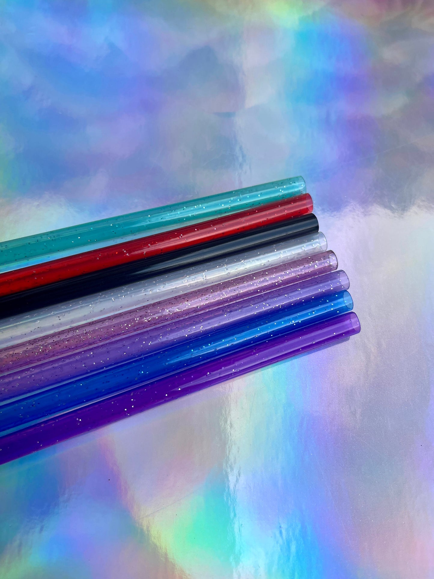 9 inch Glitter Reusable Straws|Add On|Replacement| Grande Tumbler Straw
