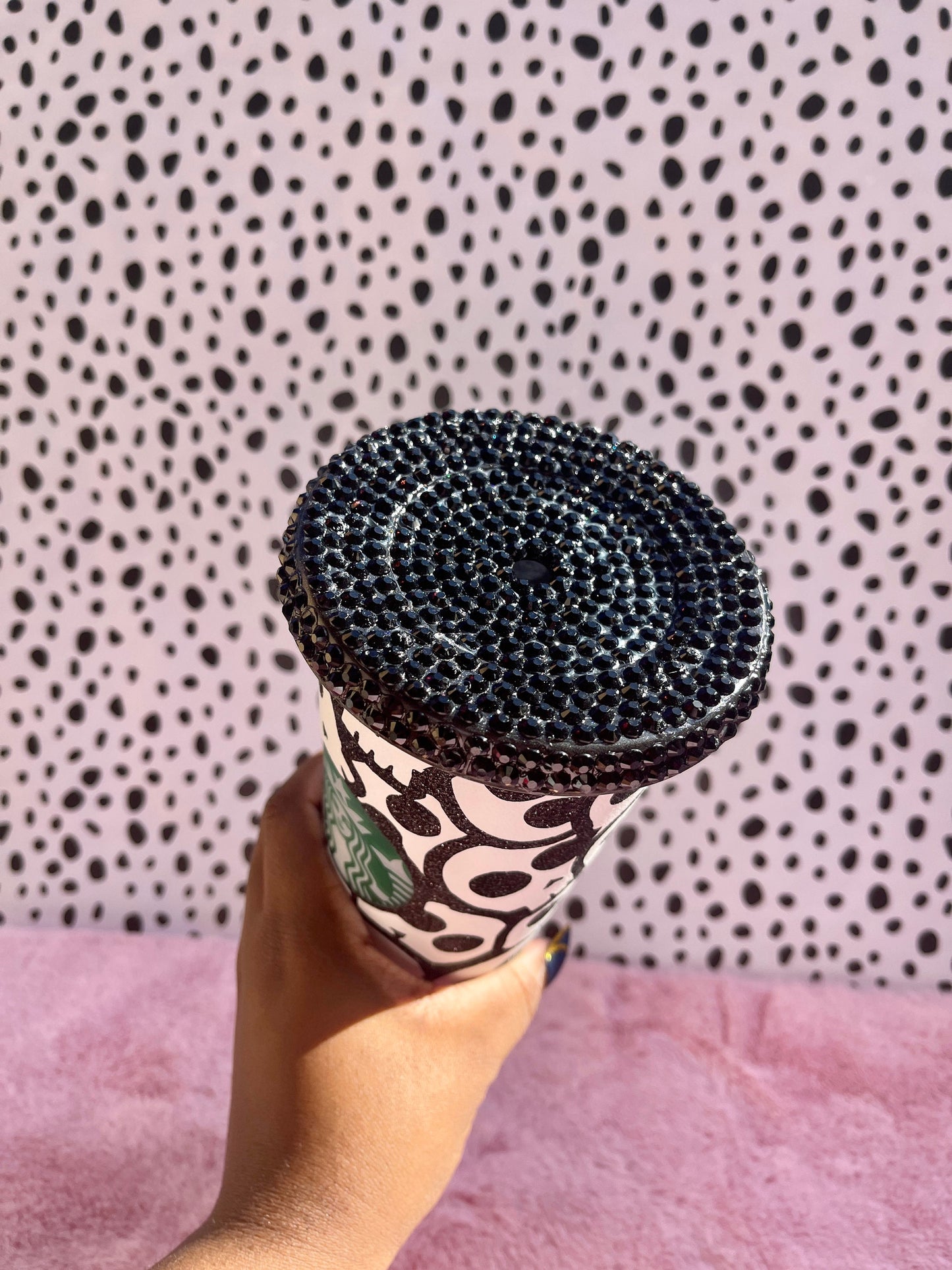 Starbucks Glow in the Dark Skull Rhinestone Tumbler|Venti| HTV Wrap