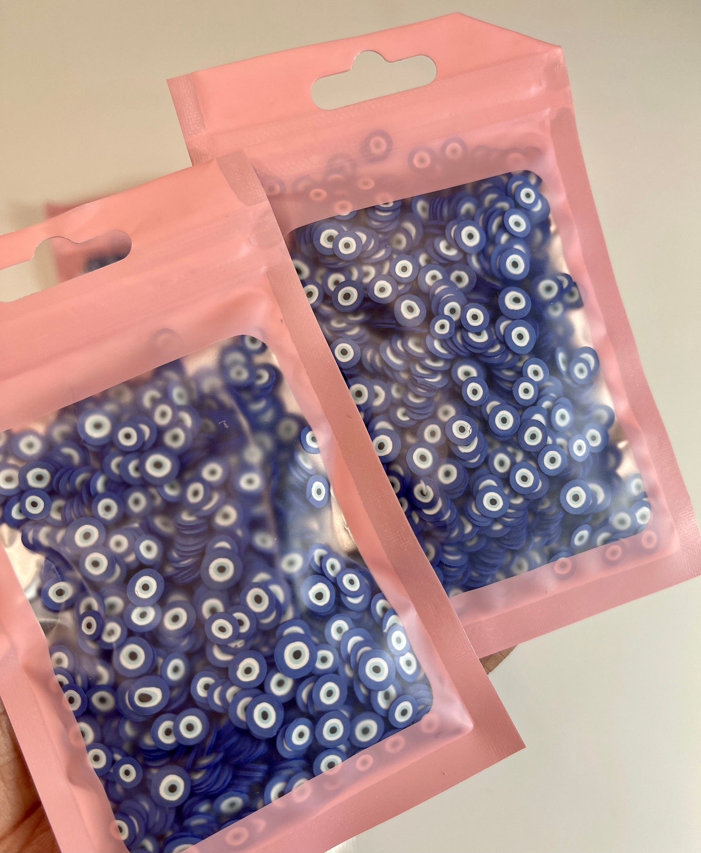Blue Evil Eye Polymer Clay Slices|Fake Sprinkles for Crafting|Fimo Slices