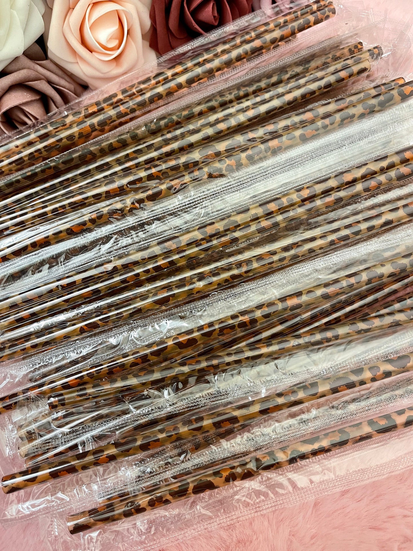 Cheetah Print 9 inch Reusable Straws|Add On|Replacement| Grande Tumbler Straw