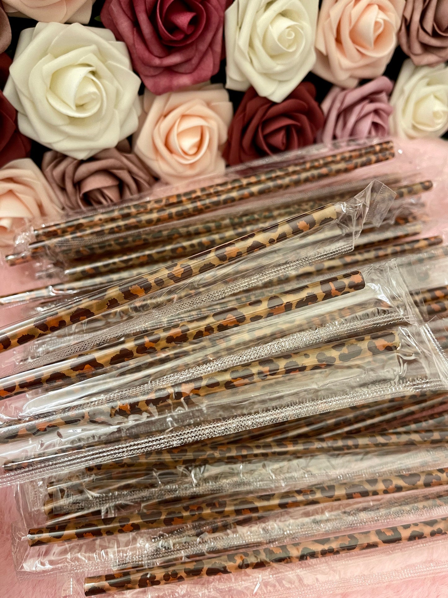 Cheetah Print 9 inch Reusable Straws|Add On|Replacement| Grande Tumbler Straw