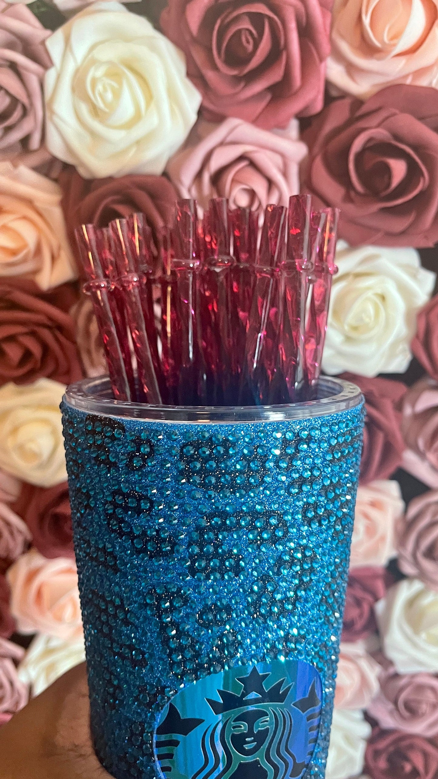 11 inch Swirl Reusable Straws with Stopper, Add On, Replacement, Venti Tumbler Straw, Swirl Twisted