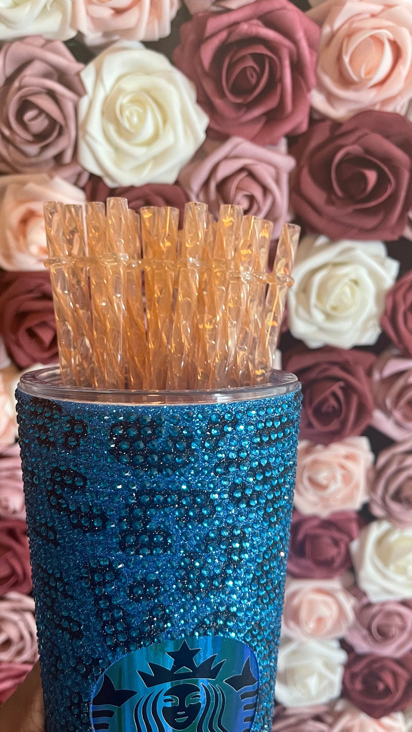 11 inch Swirl Reusable Straws with Stopper, Add On, Replacement, Venti Tumbler Straw, Swirl Twisted