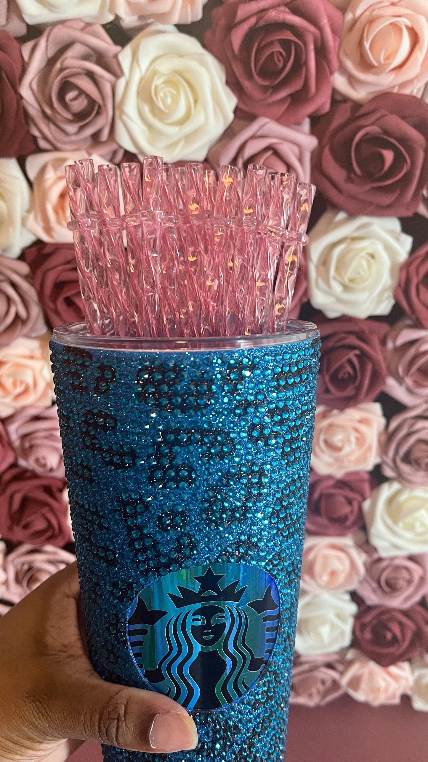 11 inch Swirl Reusable Straws with Stopper, Add On, Replacement, Venti Tumbler Straw, Swirl Twisted