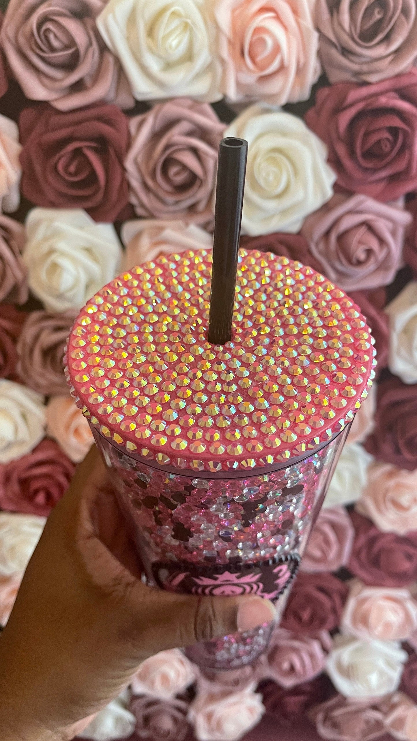 Halloween Ghost Mix Rhinestone Filled Tumbler, Spooky Tumbler, Rhinestone Lid, Reverse Rhinestones 24 oz