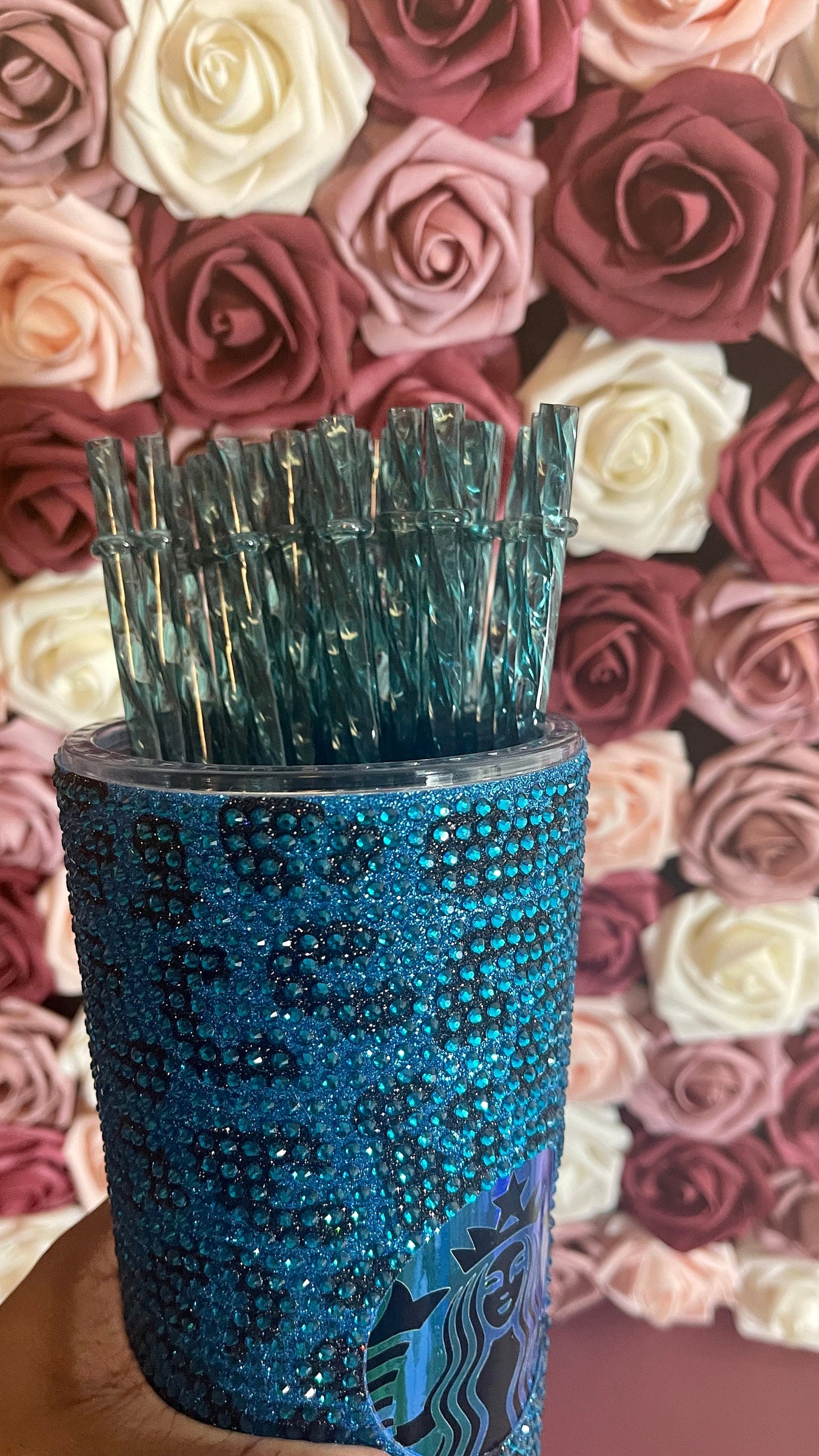 11 inch Swirl Reusable Straws with Stopper, Add On, Replacement, Venti Tumbler Straw, Swirl Twisted