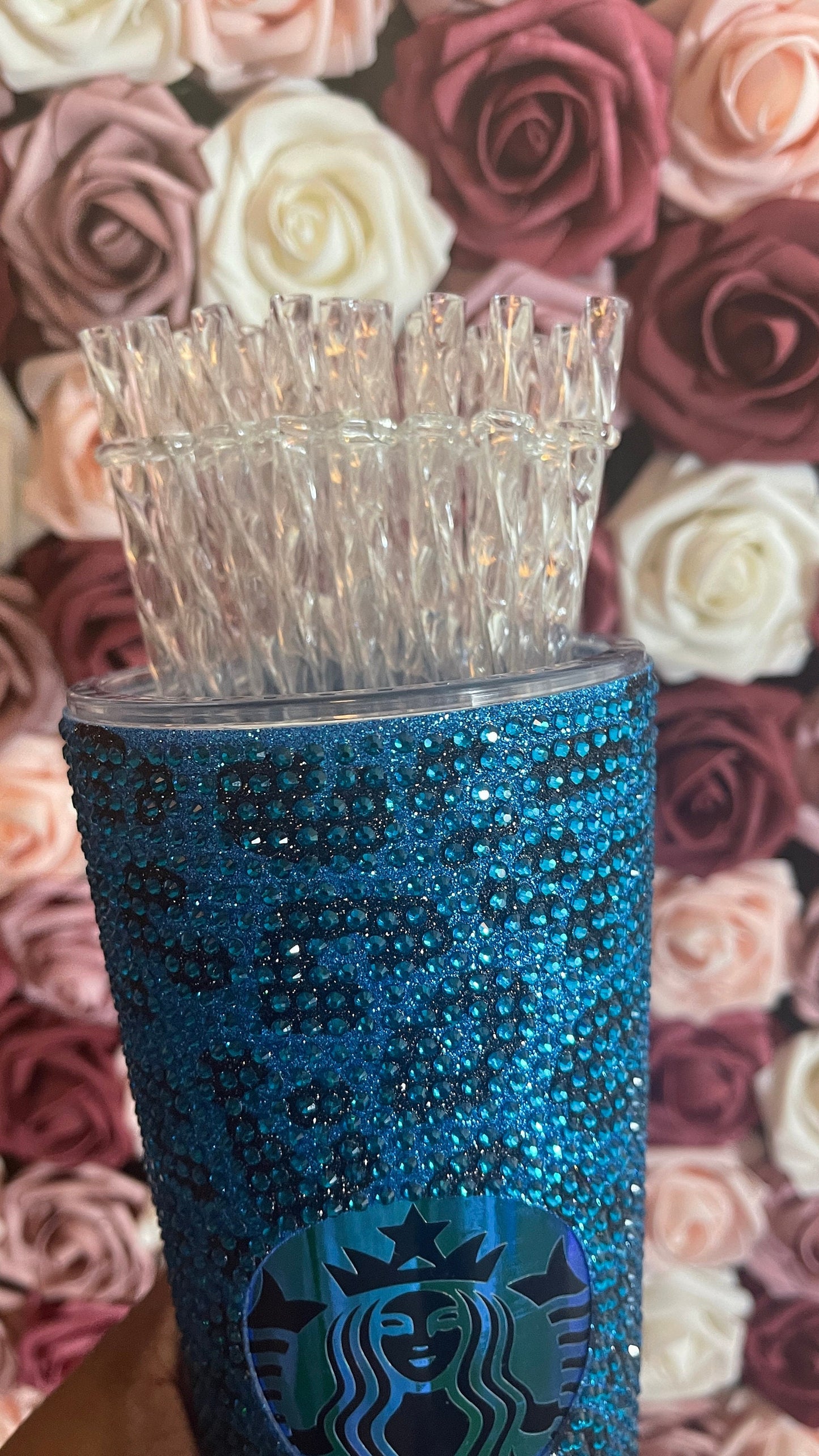 11 inch Swirl Reusable Straws with Stopper, Add On, Replacement, Venti Tumbler Straw, Swirl Twisted