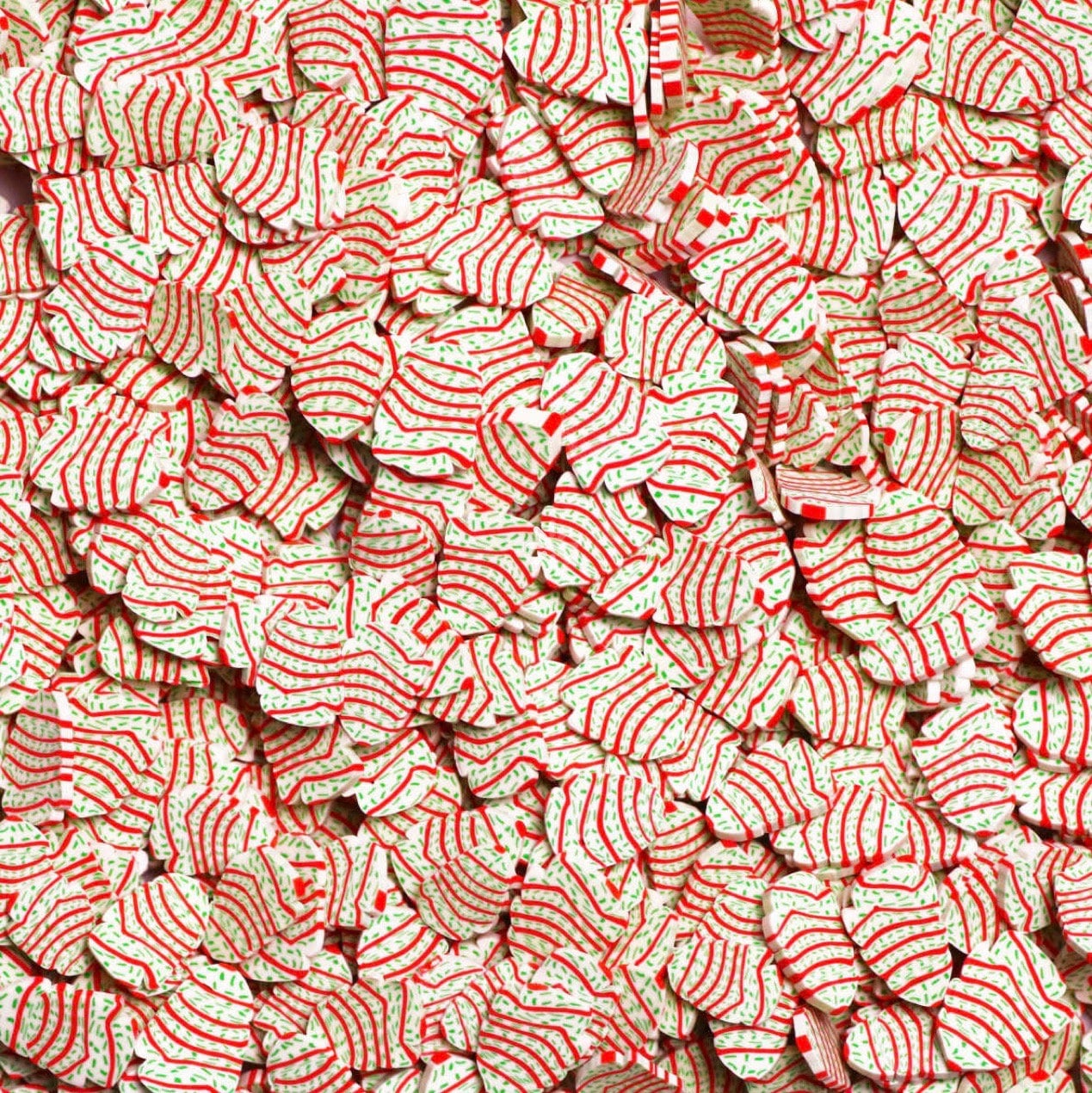 Christmas Snack Sprinkle Polymer Clay Slices, Fake Sprinkles for Crafting, Fimo Slices, Christmas Polymer Clay Slices