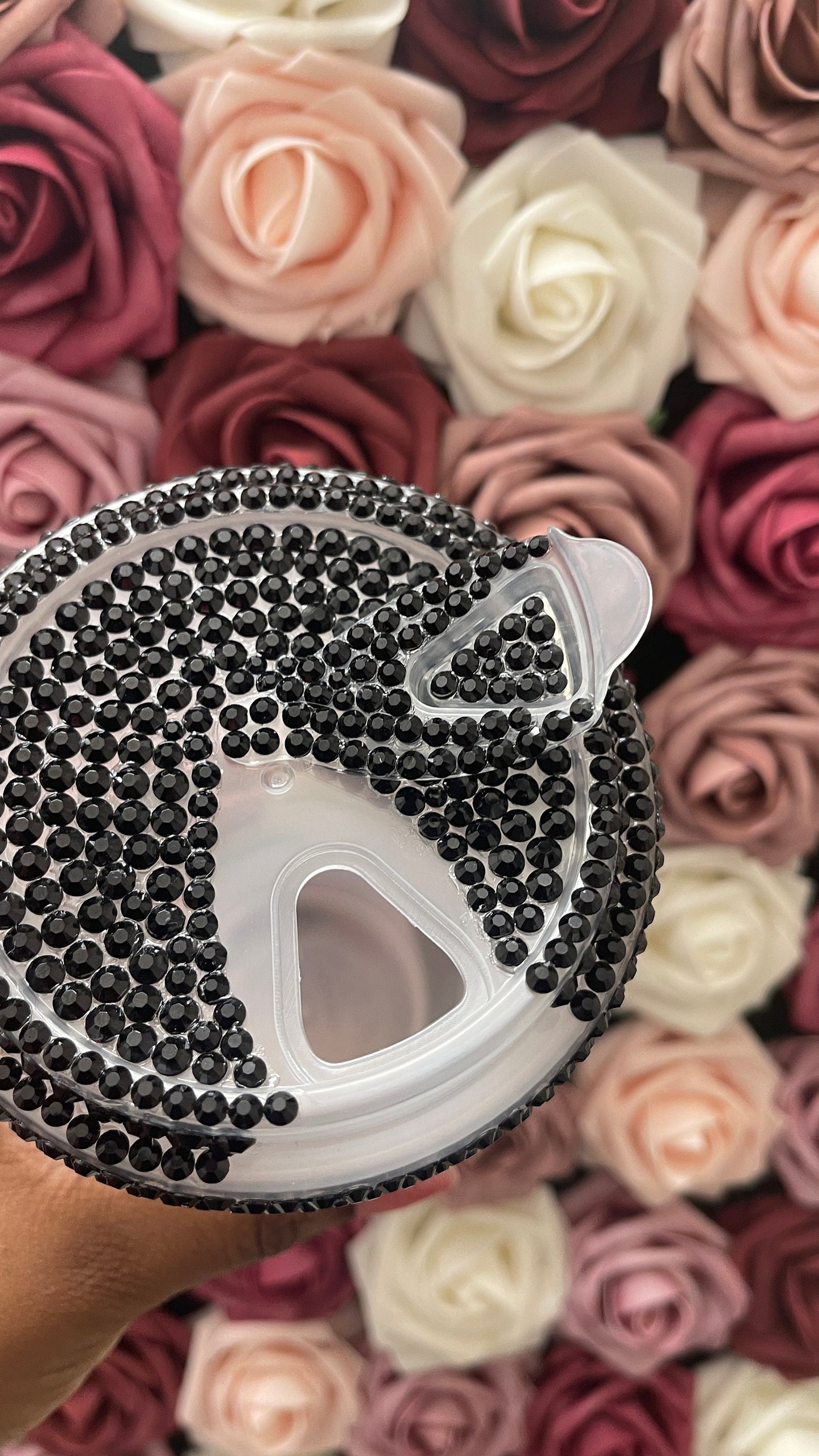 Custom Full Bling Rhinestone or Clear Plastic Cold Cup Lids, Starbucks Lid, Sip Lid, Cold Foam Lid