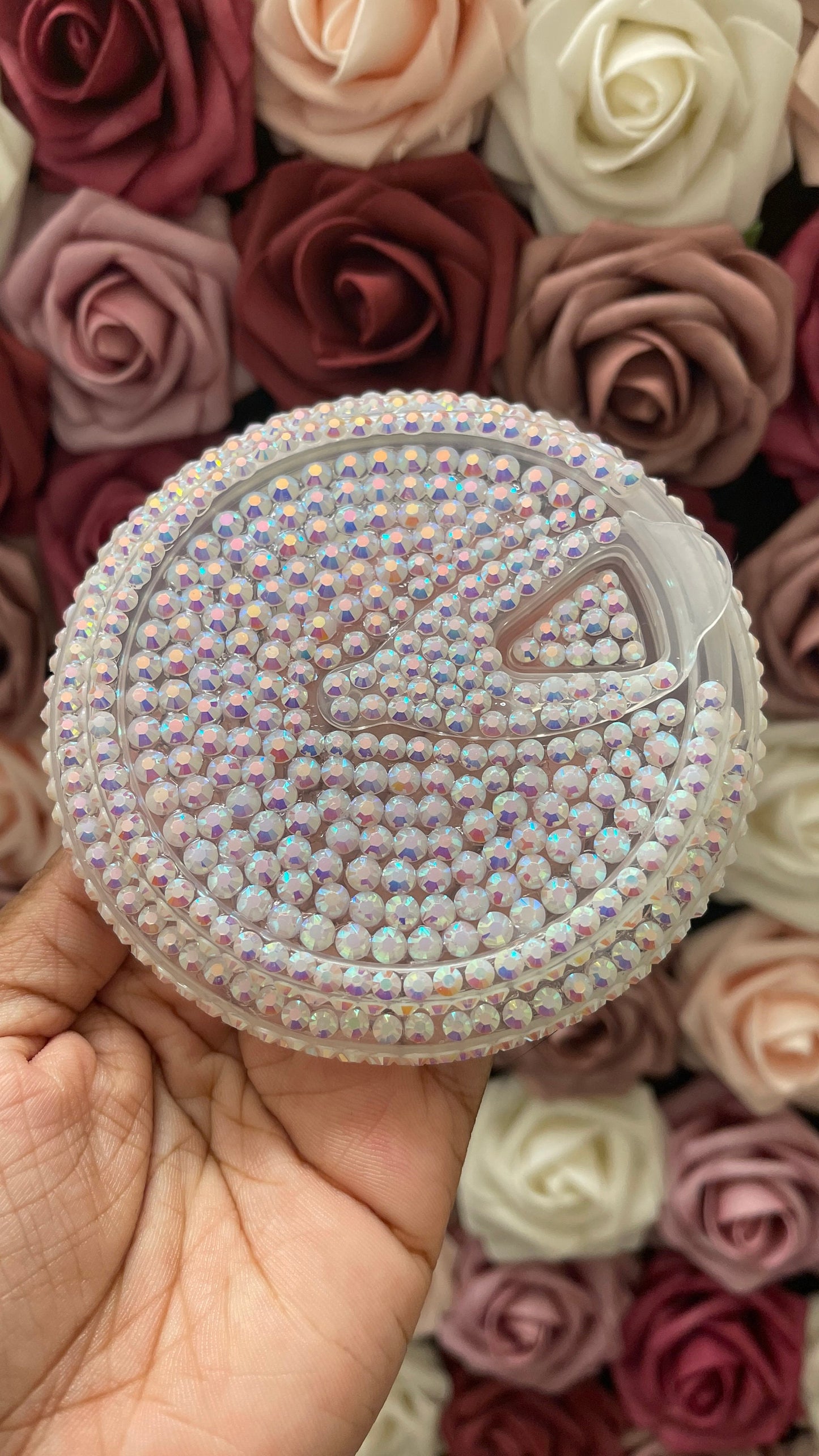 Custom Full Bling Rhinestone or Clear Plastic Cold Cup Lids, Starbucks Lid, Sip Lid, Cold Foam Lid