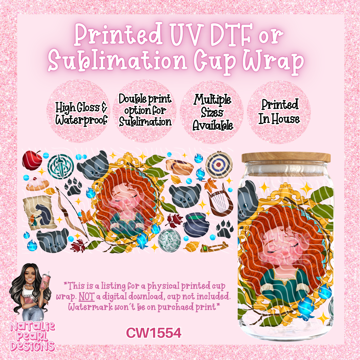 CW1554 UV DTF/SUB Cup Wrap