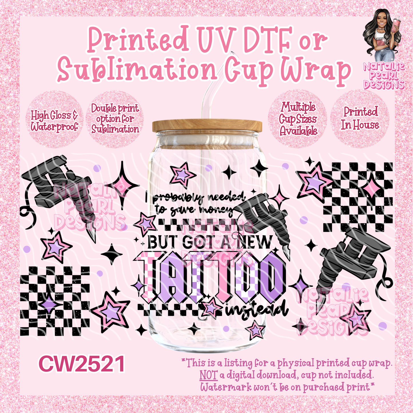 CW2521 UV DTF/SUB Cup Wraps