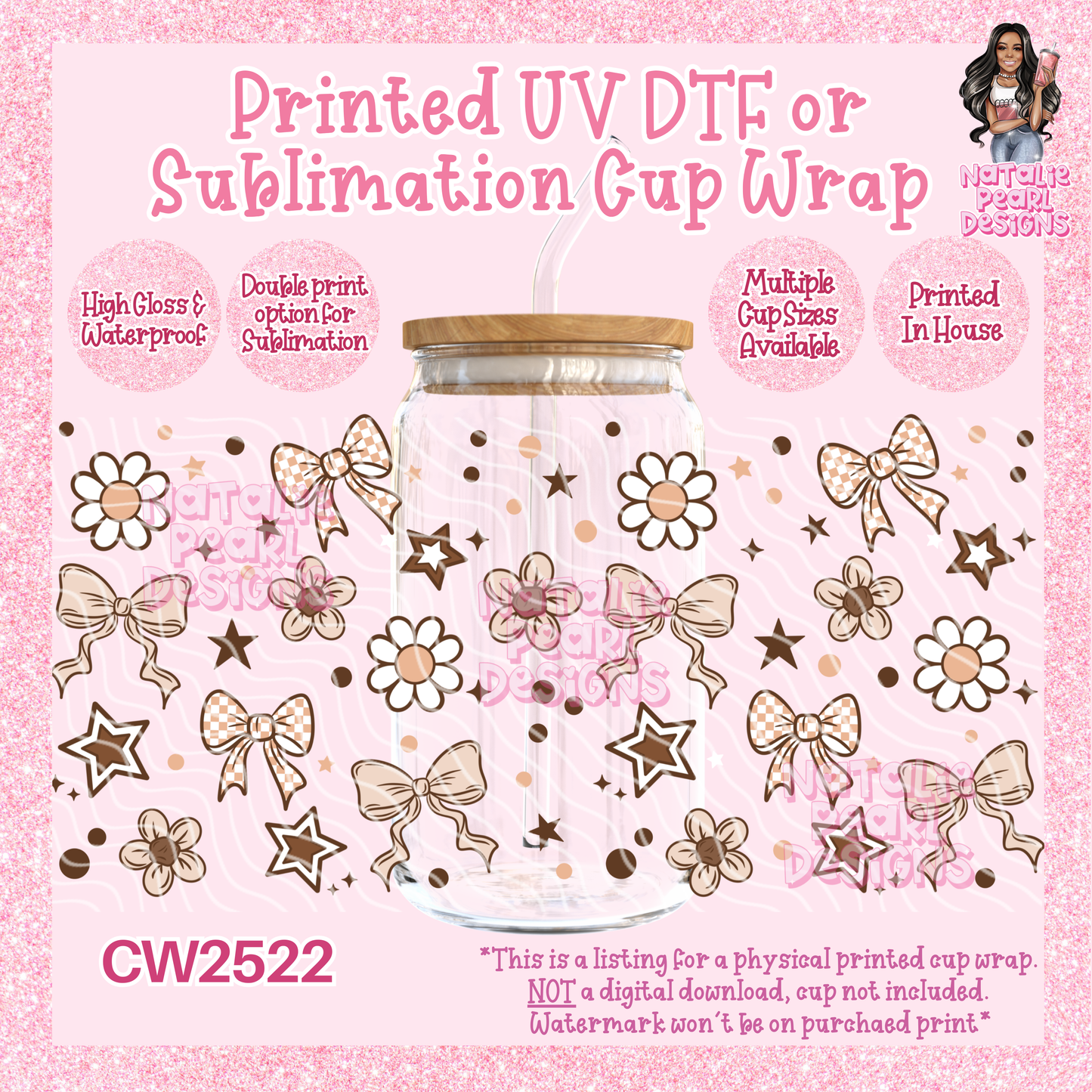 CW2522 UV DTF/SUB Cup Wraps