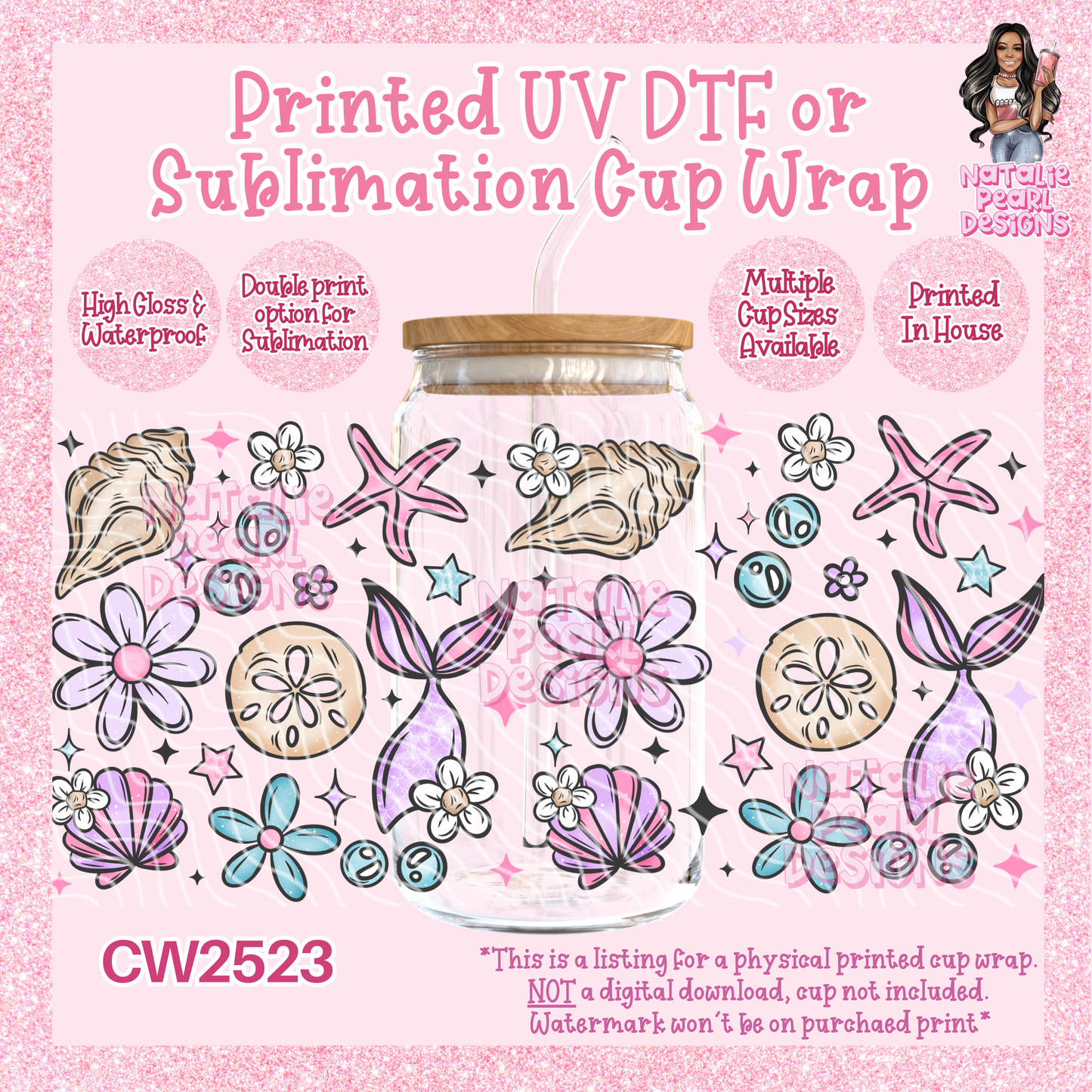 CW2523 UV DTF/SUB Cup Wraps