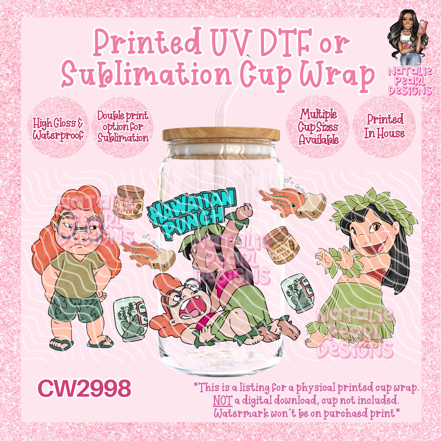 CW2998 UV DTF/SUB Cup Wraps