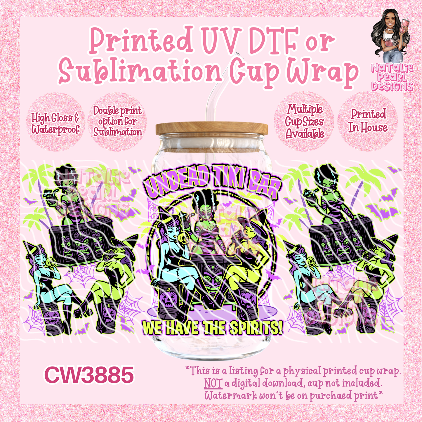 CW3885 UV DTF/SUB Cup Wraps