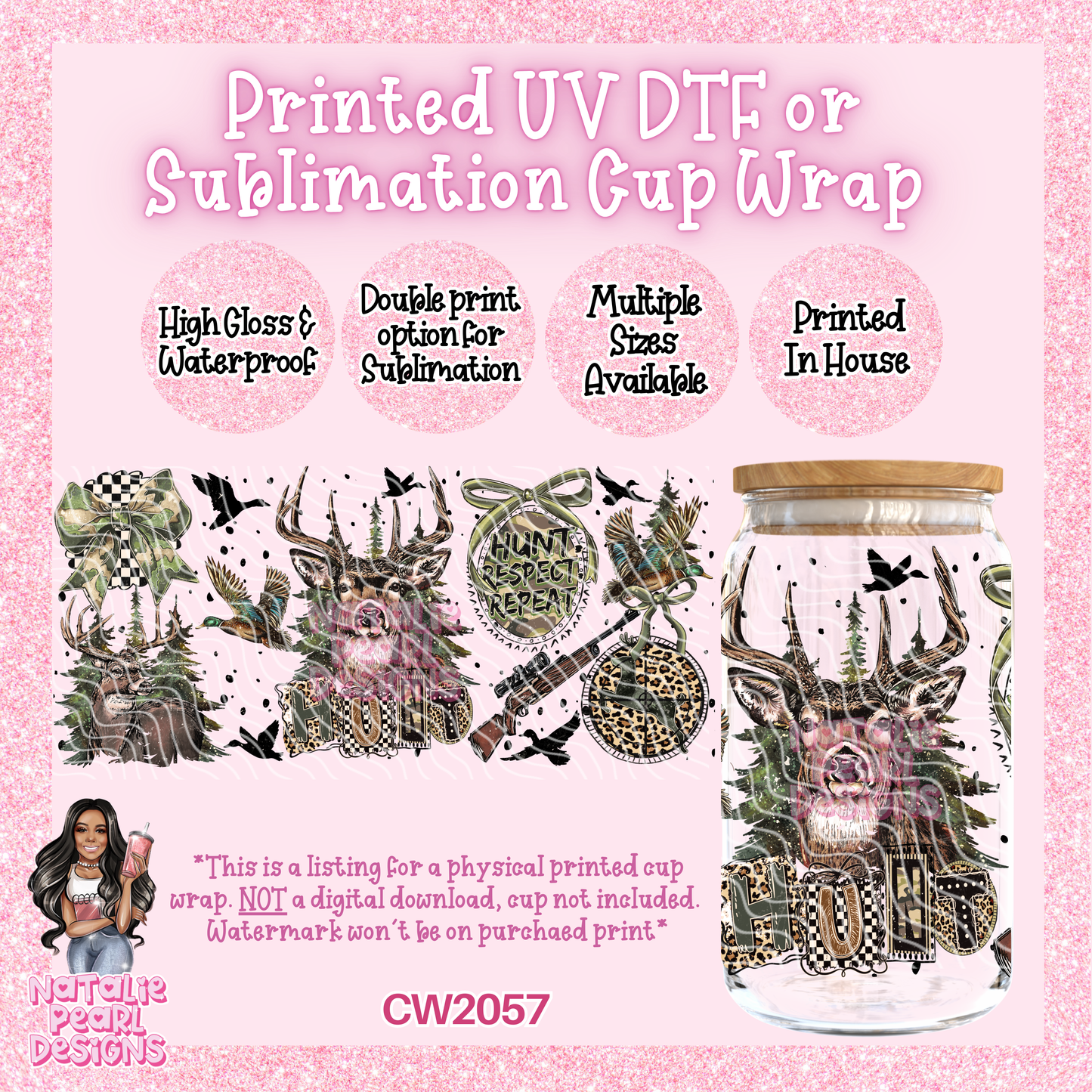 CW2057 UV DTF/SUB Cup Wraps