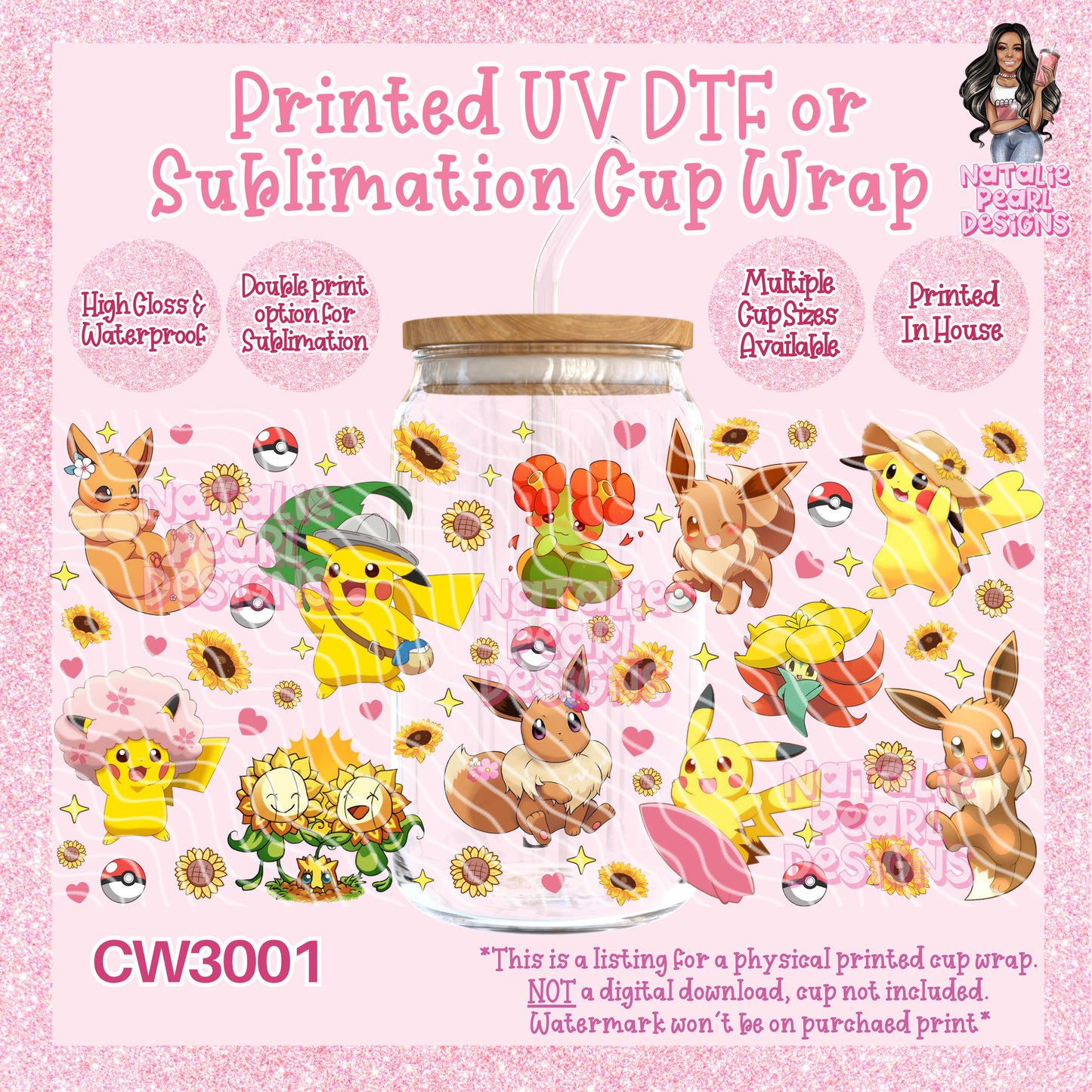 CW3001 UV DTF/SUB Cup Wraps