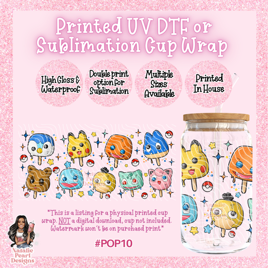 POP10 UV DTF/SUB Cup Wrap