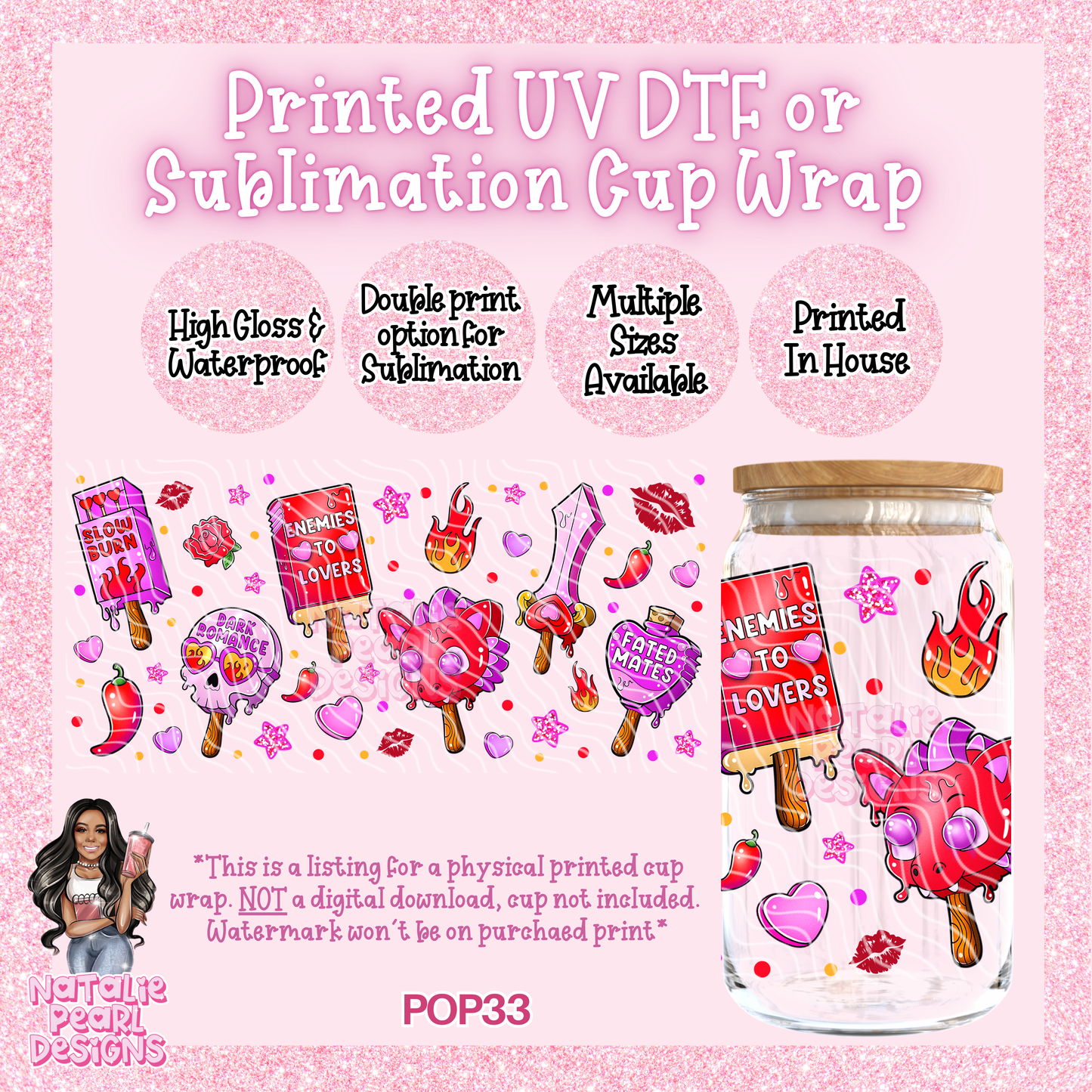 POP33 UV DTF/SUB Cup Wrap