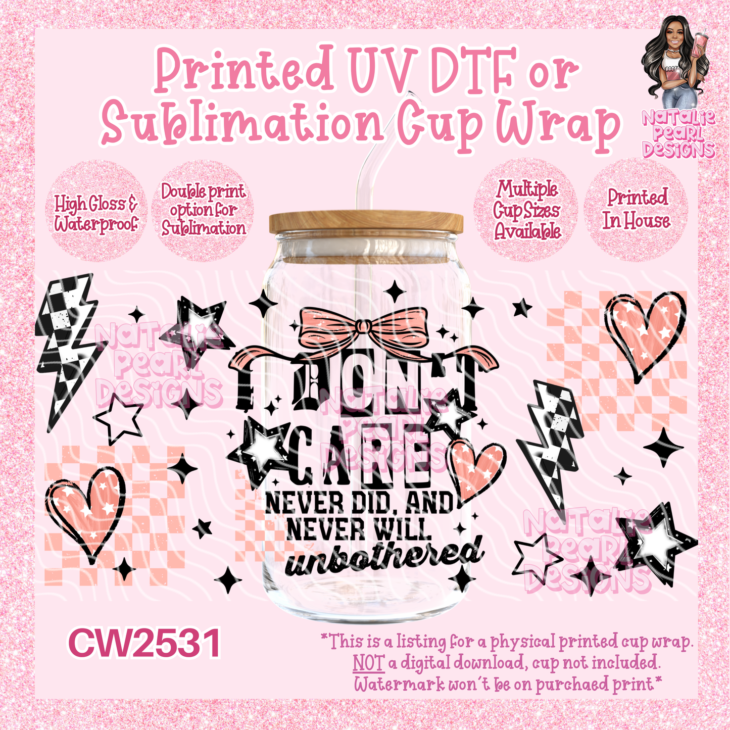 CW2531 UV DTF/SUB Cup Wraps